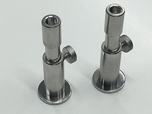 Supports de scène TMC en inox avec inserts filetés et écrous de blocage de sécurité
