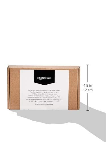 Amazon Basics NM-9V4 4-Pack Rechargeable 9 Volt Nimh Batteries thumb #5