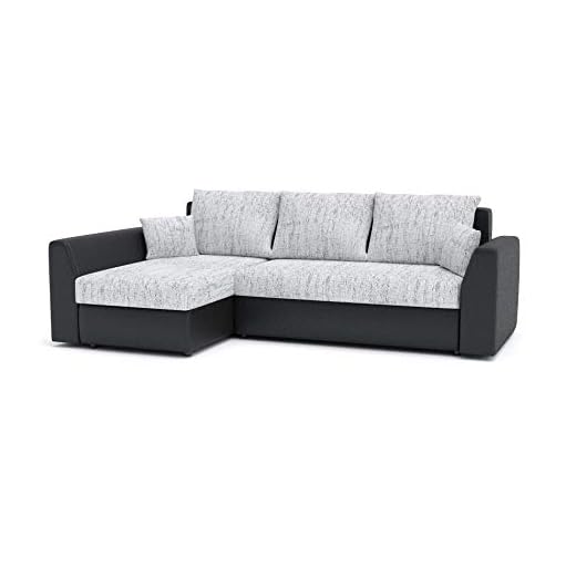 Ecksofa Paul mit Schlaffunktion! Best ECKSOFA! Eckcouch mit Bettkasten! (Lawa 09 + Soft 11)