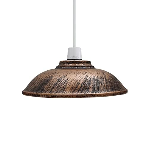 LEDSone Metal Industrial-Lamp Shade Ceiling Light Shade 24cm Easy Fit Lampshades for Ceiling Light Fitting Bedroom, Kitchen, Living Room,Restaurant โ image 1