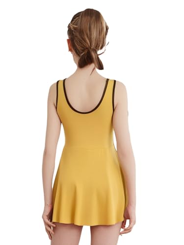 Jugaoge Kids Girls Tennis Golf Dress Sleeveless Sport Dress with Removable Chest Pads Casual Summer Sundress2