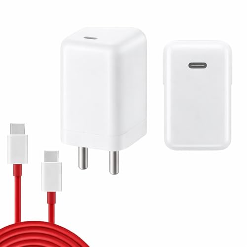 Image of Original 65W Type C to C Charger Compatible with Oneplus 12 R R | 10 Pro T R 9 Pro9RT9 | Nord Ce 4Ce 3Ce2Ce 2 LiteCe 3 LiteNord 4 T with SIX Months Replacement Warranty