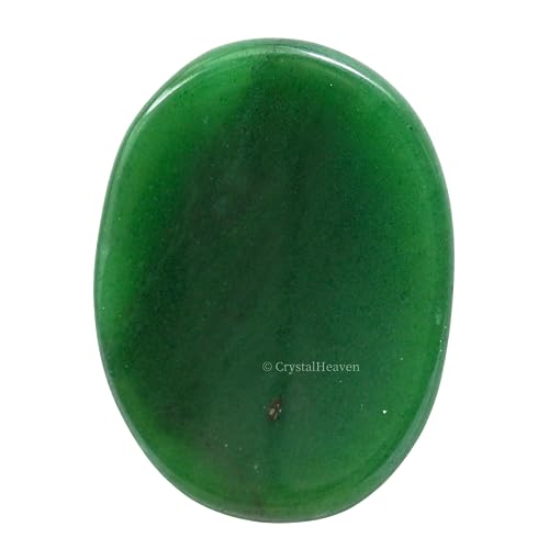 Image of Dark Green Aventurine Crystal Thumb Worry Pebbles Stones For Anxiety
