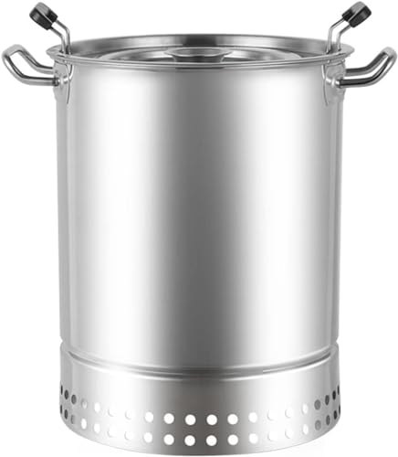 Barbecue a carbonella con barile per arrosto affumicatore in acciaio inox, 20 spiedini per kebab, cestino da campeggio