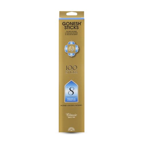Gonesh - Classic Collection - Non-Toxic 10 Slow Burn Light Fruit & Floral Aromatic Sticks - No. 8-100 Pack