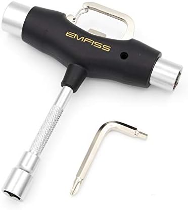 Emfiss Skate T Tool for Skateboard Longboard with Griptape File and Bottle Opener