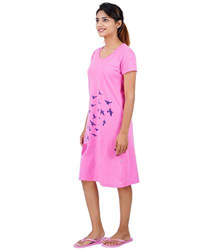 Image of Pride Apparel Printed Women's Cotton Knee Length Night Gown /Night Dress /Nighty