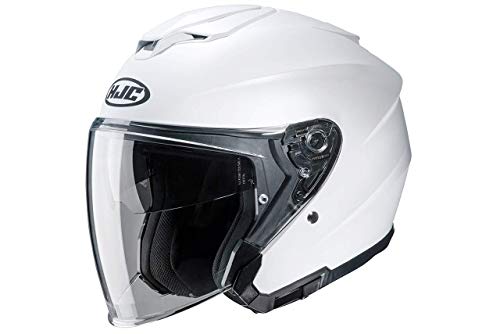HJC, Casco jet moto I30, bianco opaco, L