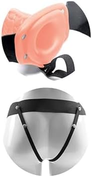 Toyz4Lovers Real Rapture Vibrating Hollow Strap On 8 Flesh With Balls - 450 gr