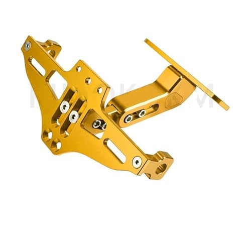 Support plaque TMAX 530 560 réglable avec support garde-boue LED or pour scooter