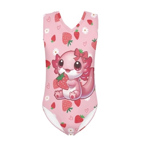 Image of KEIAHUAN Gymnastics Leotards for Girls Sleeveless Bodysuit Dance Leotards Performance Costume