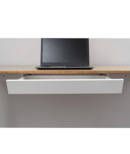 Stand Up Desk Store Add-On Office Sliding Under-Desk Drawer Storage Organizer For Standing Desks (White) #TOP4