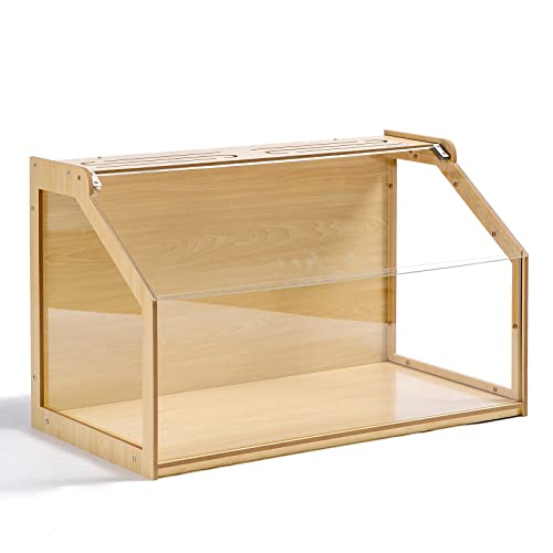 Large Hamster Cages Wooden Enclosure For Syrian Dwarf Hamsters, 33.15" L X 17.91" W X 19.72" H Humanize Habitat With Oblique Acrylic Door Durable Hdf Waterproof Easy To Assemble And Clean, Clearance #TOP4