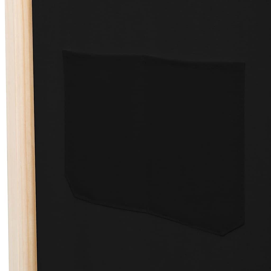 6-panelowy parawan 240x170x4 cm materiał czarny