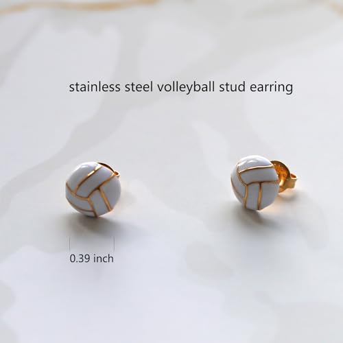 Stainless Steel Sports Earring for Women Hypoallergenic Basketball Soccer Volleyball Jewelry3