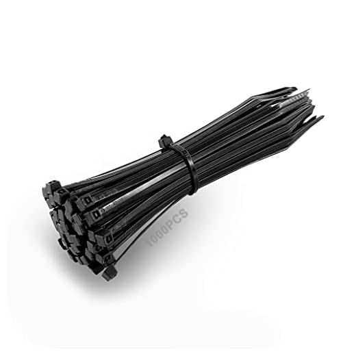 Minibridas de nailon resistentes a los rayos UV, 100 mm, 1000 unidades, cortas, 8 kg de resistencia a la tracción, para conectores de cables en exteriores, color negro