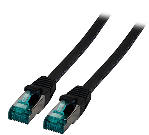 EFB-Elektronik RJ45 Patch Cable Cat.6A S/FTP FRNC 0.25 m Black