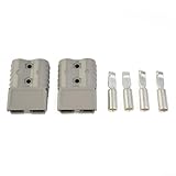2 x Industriequalität 120 A Stecker mit versilberten Kontakten, perfekt geeignet für High-End-Fahrzeuge wie Wohnmobile und Yachten (grau)