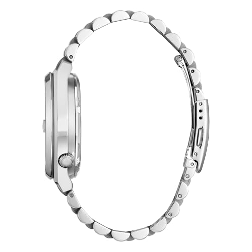 Citizen Stainless Steel Mens Automatic Gents Analog Watch - Tsuyosa Collection - Nj0150-81A, Dial-Color:White, Band Color:Silver