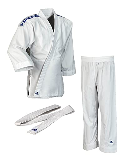 adidas Kinder Judo Anzug Evolution (inkl. Gürtel), Weiß (Brilliant white), 100/110, J250E
