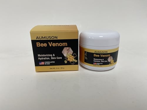 AUMUSON Bee Venom Cream,Natural bee venom cream delicate and gentle for all skin types-4OZ