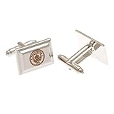 Gemelos con escudo oblongo de Man City chapados en plata