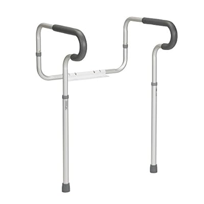 Drive Medical RTL12000 Bathroom Grab Bar for Toilets, White