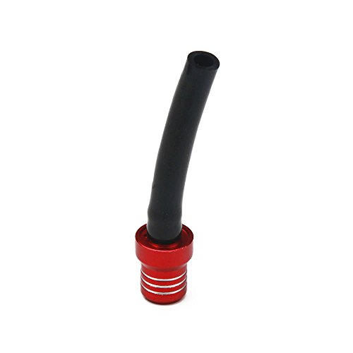 Image of Motorcycle Gas Cap Vent Hose Fuel Tank Tube Breather CNC for CRF50 CRF110 CFR125 CRF150 CRF250 CRF450 XR50 XR150 TRX90 TRX250 Dirt Pit Bike ATV Red