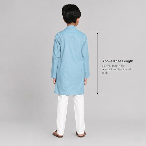 Image of Chandrakala Kids Kurta Set for Boys Indian Ethnic Wear (KK117-P)