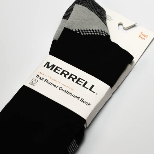 Image of Merrell Unisex Adult Men's and Women's Trail Running Cushioned Socks - Anti-slip Heel & Arch Compression