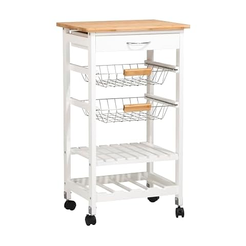 spot on dealz® 5 Tier Kitchen Trolley with Drawer Cover
