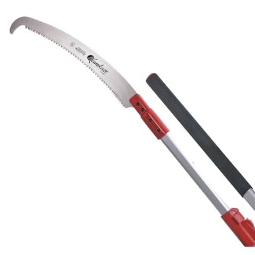 KAMIKAZE Serrucho Telescópico 330-BH de 3 m para Podar en Altura. Diseño Ultra Ligero. Sierra Extensible de Podar Manual con Mango Ergonómico. (3 metros + Gancho Superior)