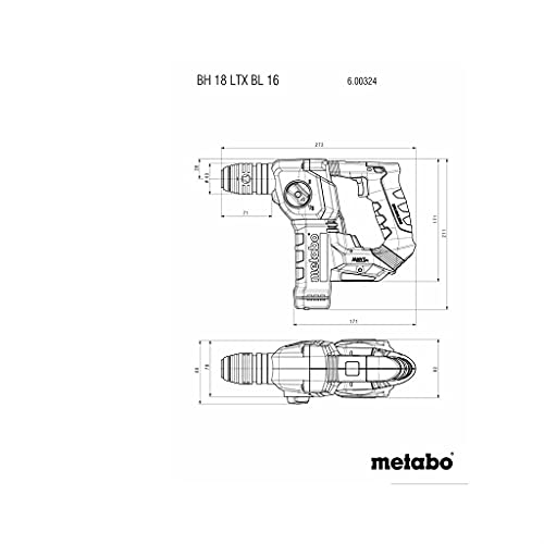Metabo Akku-Hammer BH 18 LTX BL 16 (600324850) 18V ; Karton, Akkuspannung: 18 V, Max. Einzelschlagenergie (EPTA): 1.3 J… – Bild 3