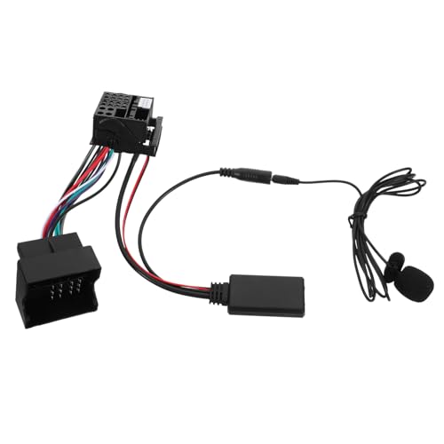 Mikinona 1Juego Adaptador de Audio con Micrófono Automóvil Dispositivo Inalámbrico Plug and Play Transmisión de Audio Estable y Portátil