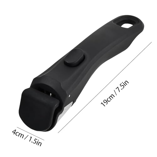 Image of Universal Detachable Pot Handle | Removable Cookware Handle for Pots & Pans | Heat Resistant Anti-Slip Clip Grip | Kitchen Hot Vessel Holder Replacement | Fits All Cookware-Black