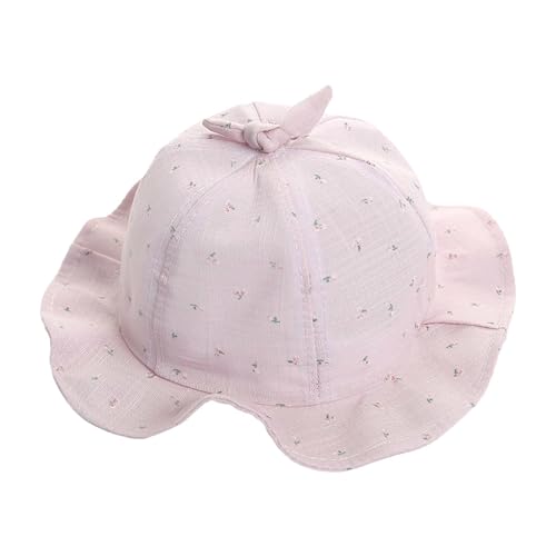Kids Sun Hat Toddler Baby Girls Cute Cotton UV Protection Beach Hat Summer Wide Brim Bucket Hats Cap Mesh Breathable
