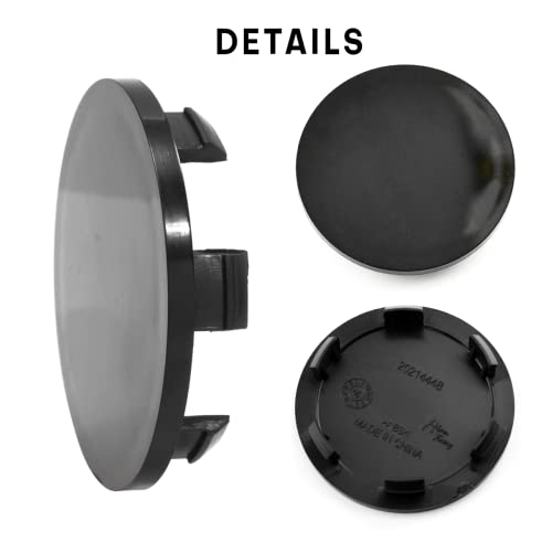67.4mm 2.65in Wheel Center Caps for 1995-2005 Blazer S10 2005-2012 Corvette C6 15in 5 Spoke Alloy Wheel Center Hubcaps, 4 Pack, Black Center Cover Replacement for Rim