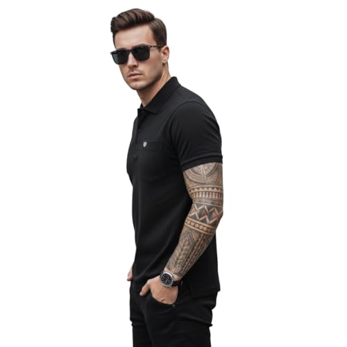 Image of SIDE UP Polo T Shirt for Man with Pocket, Polo T Shirts for Men, Summer Shirt with Collar, Half Sleeve, Cotton Blend, Light Weight, Comfotable Fit (Pack of 1) M to 3XL