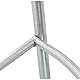 MESA ENTRADA METAL PLATEADO C/CRISTAL ESPEJO SEMICIRCULAR 60X30,5X75CM, MAT: HIERRO