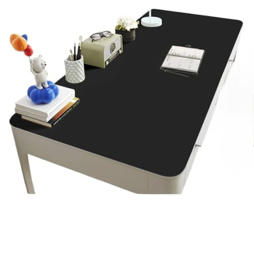 OGXN 机用マット 保護パッド 目に優しい 汚れに強い 子供用 学習用 ライティングデスク 寮用 机面 防水・防油 無地 (40*60cm,黒)
