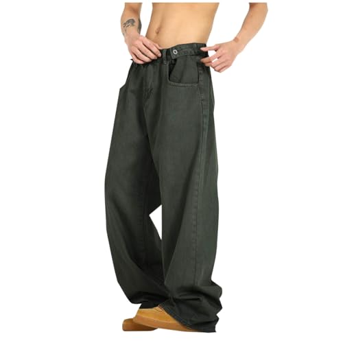 Y2k Baggy Jeans for Men Women Hip Hop Plain Denim Pants Wide Leg Skater Pants Vintage Streetwear Jeans Trousers2