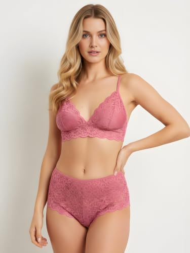 Image of Xs and Os Women's Lace Bra Panty Lingerie Set