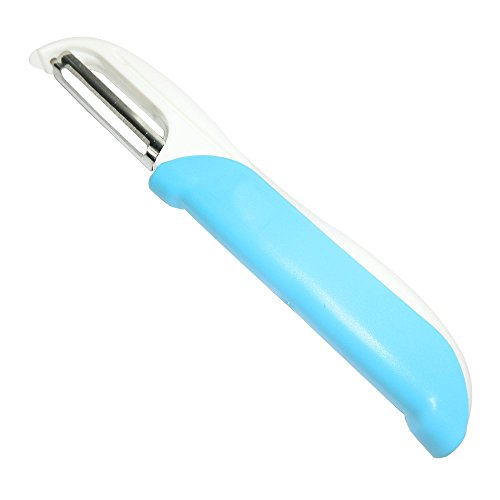 BOGZON SP-QQQ03BE Multipurpose Vegetable Peeler With Double Sided Hand-Protection Sliding Cover, Blue