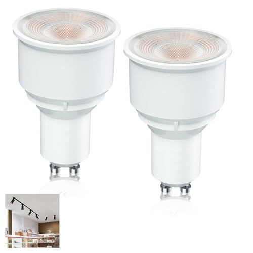 Image of Draymora Pack of 2 GU10 LED Bulbs Warm White 3000K 9W GU10 Long Neck LED Spotlight Bulbs Non-dimmable 80W Halogen Equivalent Energy Saving Long Barrel for Kitchen Living Room Office Corridor Ceiling
