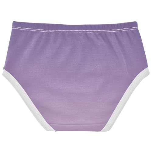Joisal Cotton Toddlers Underwear Floral Violet Lilac Gradient Ombre Panties Little Girl Fancy Briefs Undies Kids 2t2