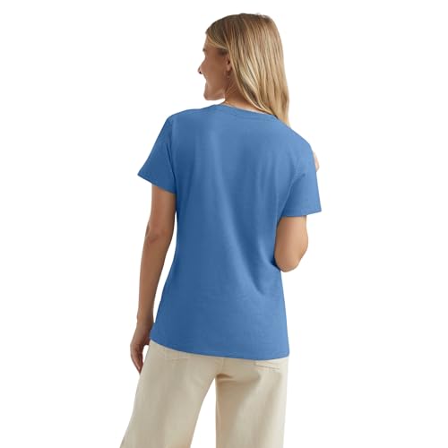 Hanes Perfect-T Crewneck T-Shirt, Lightweight Cotton Short Sleeve Tee for Women