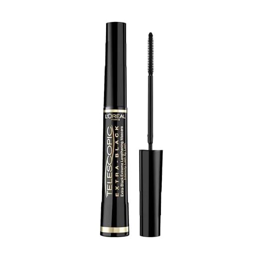 L'Oréal Paris - Mascara Allongeant Telescopic - Noir Intense - Brosse Peigne Flexible - Formule Crème Intensifiante - Couleur : Carbon Black (Noir Carbone)
