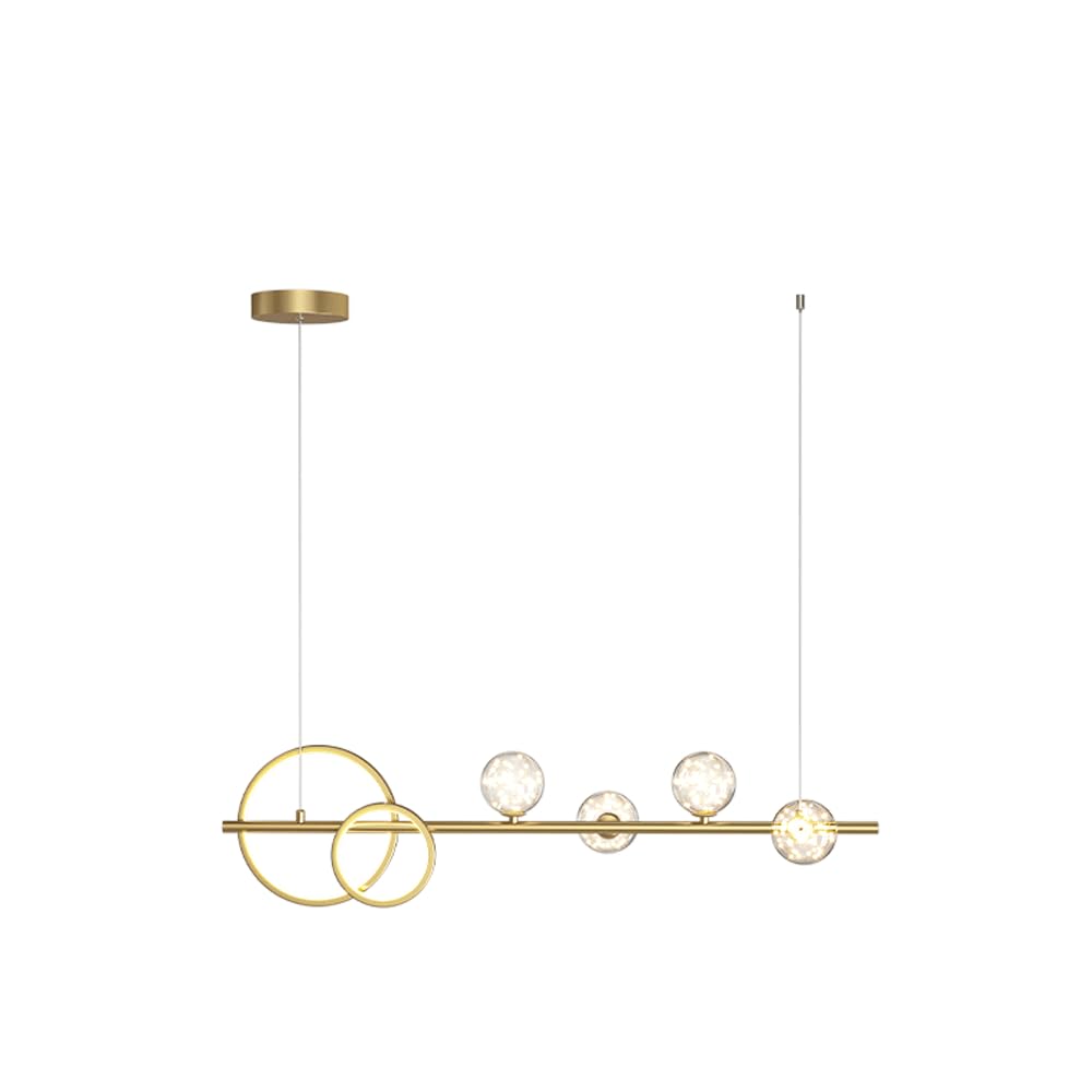 CSXSXAUO Lighting Chandelier One Line Long Circular Tube Light Designer Restaurant Droplight Kitchen Fixture Luxury Pendent Lamp Personalized Room Ceiling Pendant Vision