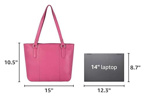 Image of Leather Purse For Women - Real Leather Tote For Women - Ladies Shoulder Handbag For Work, Travel, Casual Use