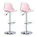 Stołek barowy, obrotowe stołki barowe, stołek barowy, regulowany stołek barowy, wysokie stołki barowe, obrotowy wysoki blat kuchenny wyspa krzesło do jadalni z oparciami, kuchnia śniadanie stołki barowe z podnóżkiem, różowy